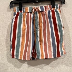 Pepita & Me stripe boys swim shirts size 12 tie waist built in briefs